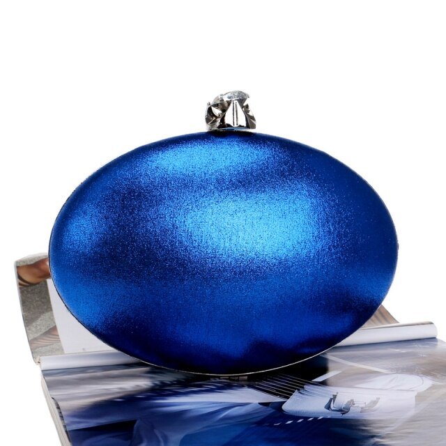 Design Egg Shaped Women Day Clutches Chain Shoulder Rhinestones Lady Wedding Party Evening Bags Mixed Color Wallets-6